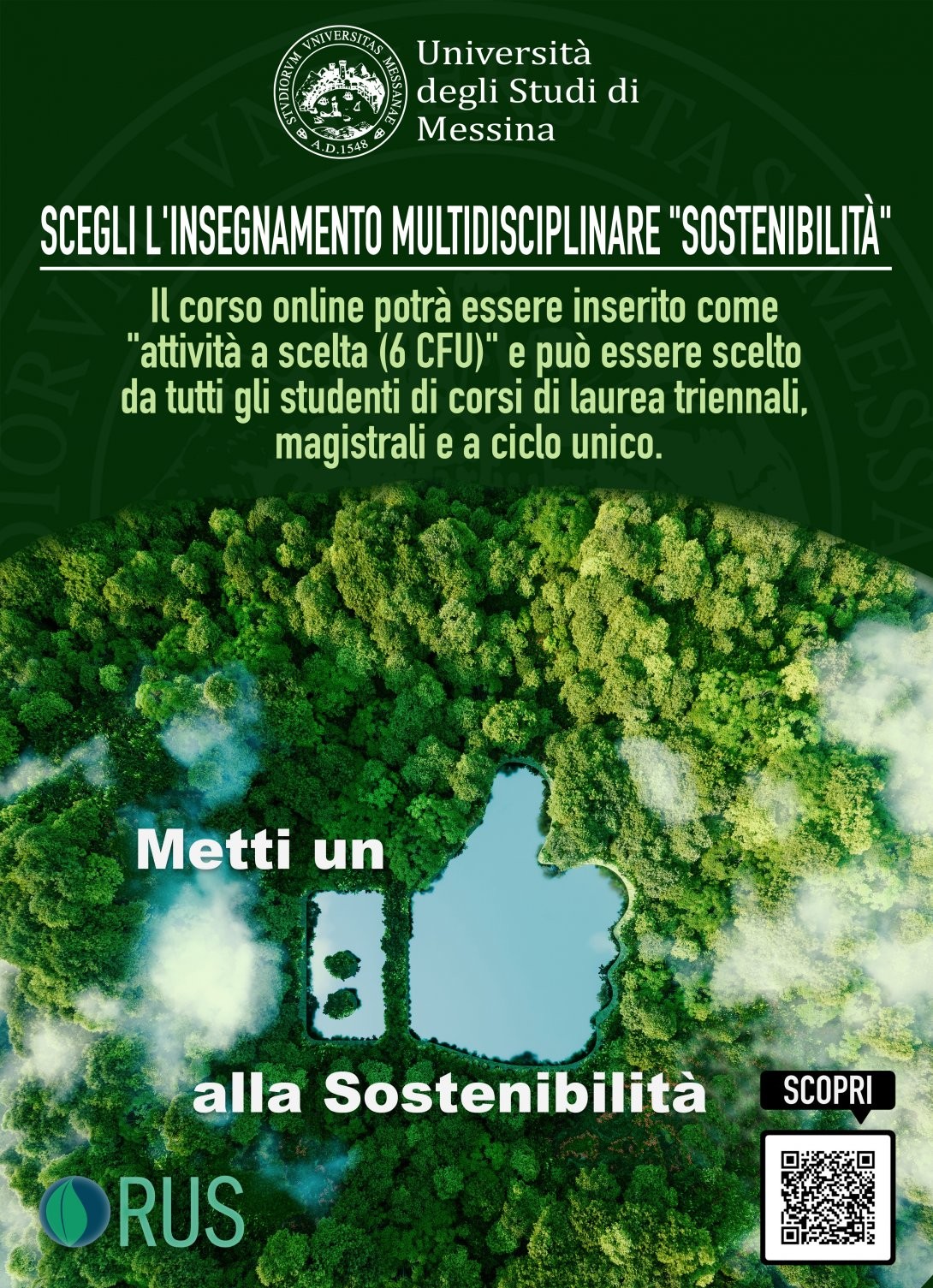 locandina insegnamento multidisciplinare Sostenibilità