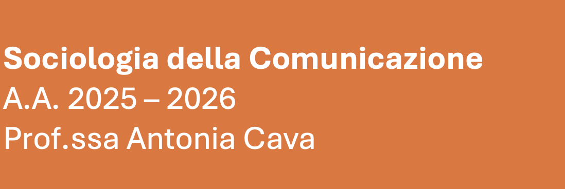 25-26 Sociologia Della Comunicazione
